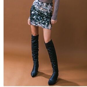 Flying Tomatoes Women’s Sequin Miniskirt Size Small – Party, Glitter, Metallic